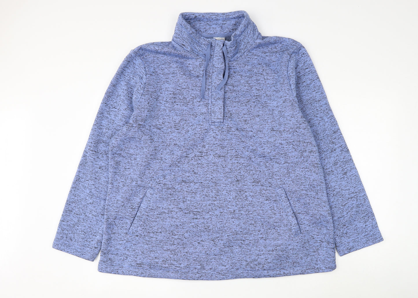 Damart Womens Blue Polyester Pullover Sweatshirt Size 22 Zip