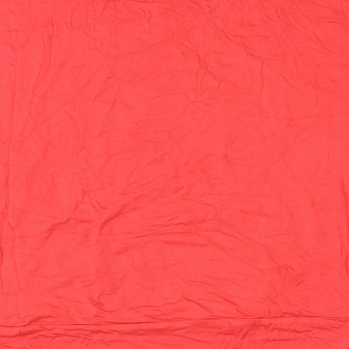 Papaya Womens Red Floral Viscose Basic Blouse Size 14 Round Neck