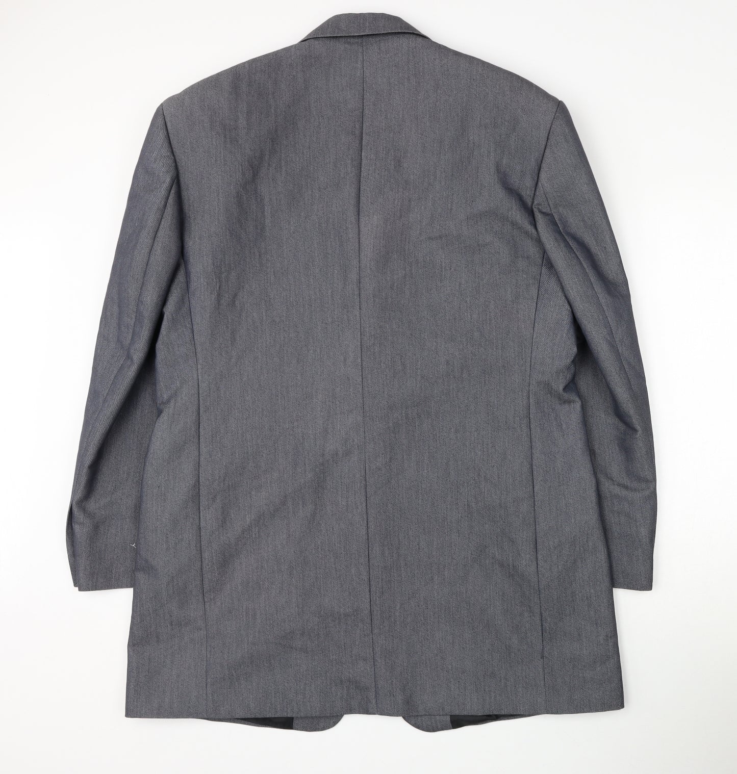 Kit Mens Grey Polyester Jacket Suit Jacket Size 44