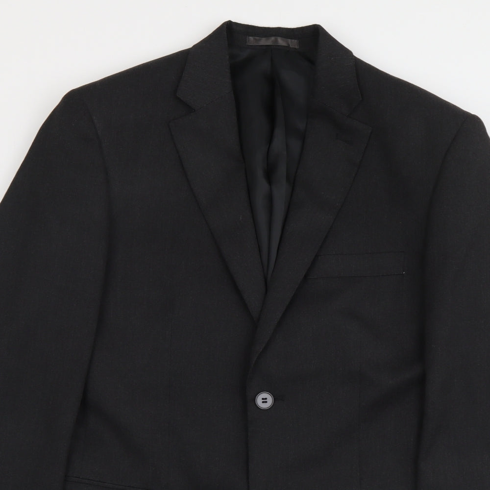 Burton Mens Grey Polyester Jacket Suit Jacket Size S