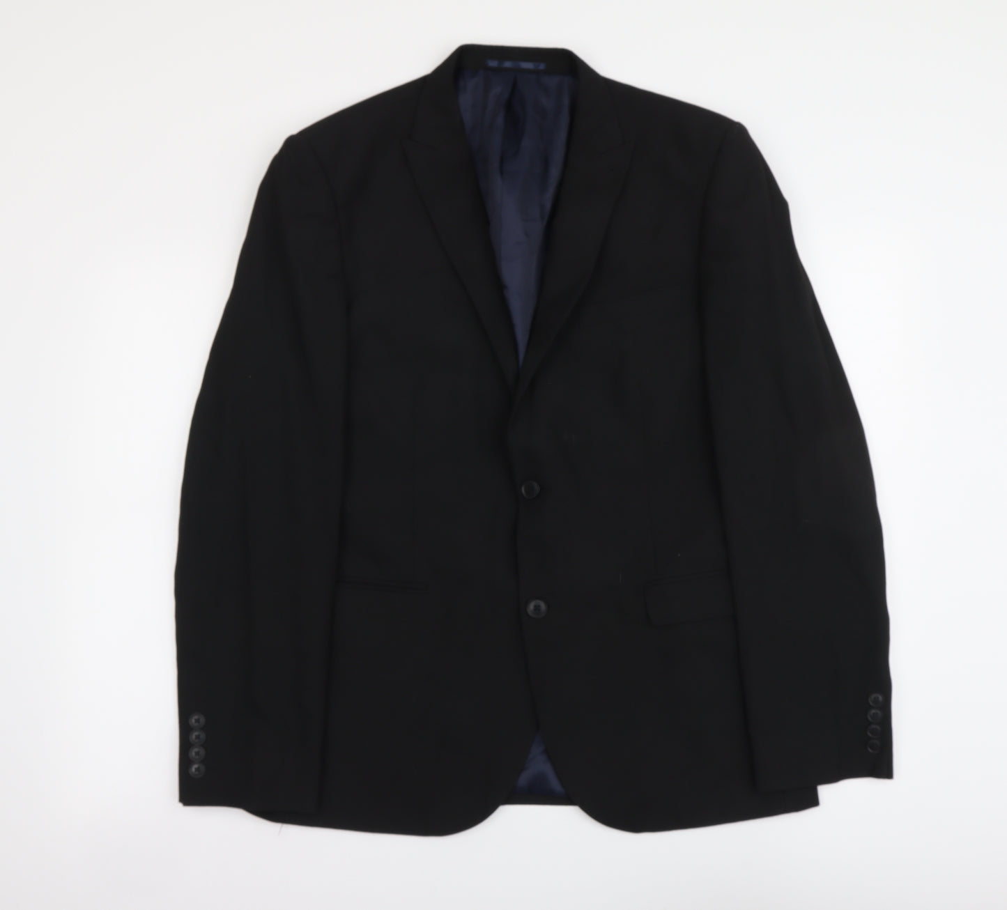 NEXT Mens Black Polyester Jacket Suit Jacket Size M