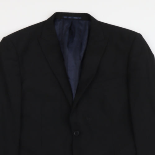 NEXT Mens Black Polyester Jacket Suit Jacket Size M