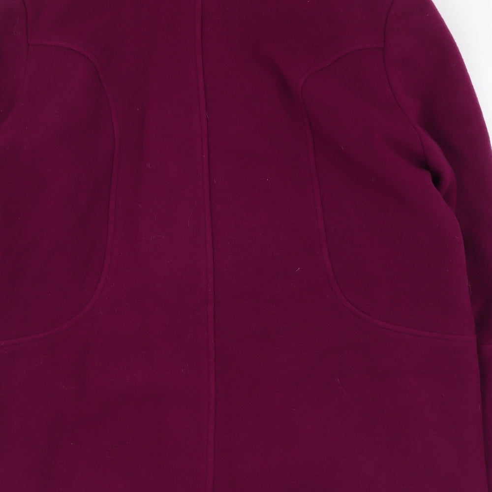 Kesta Womens Pink Pea Coat Coat Size 14 Button