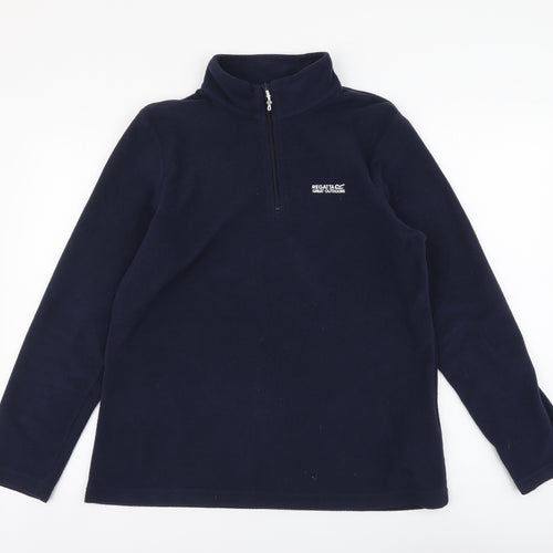 Regatta Womens Blue Polyester Pullover Sweatshirt Size 14 Zip