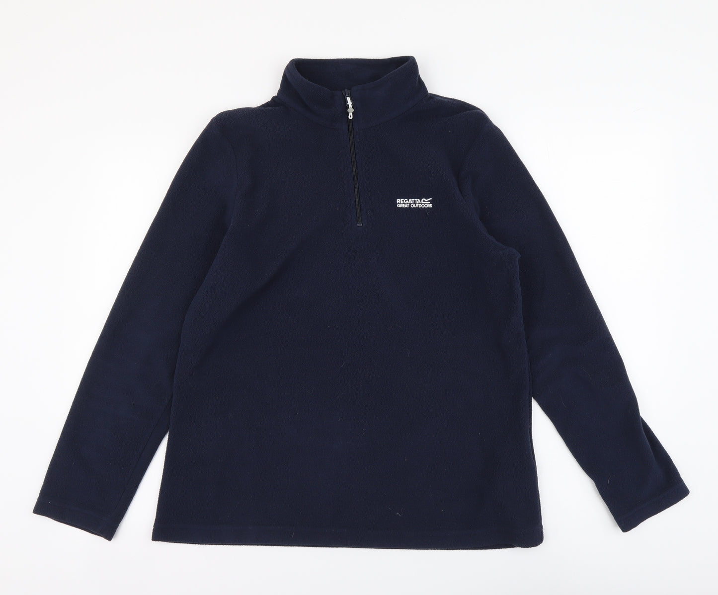 Regatta Womens Blue Polyester Pullover Sweatshirt Size 14 Zip