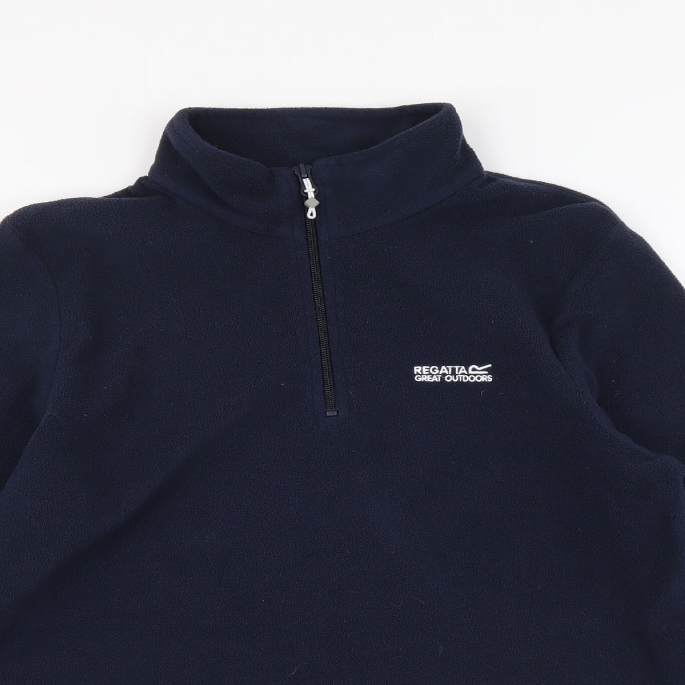 Regatta Womens Blue Polyester Pullover Sweatshirt Size 14 Zip