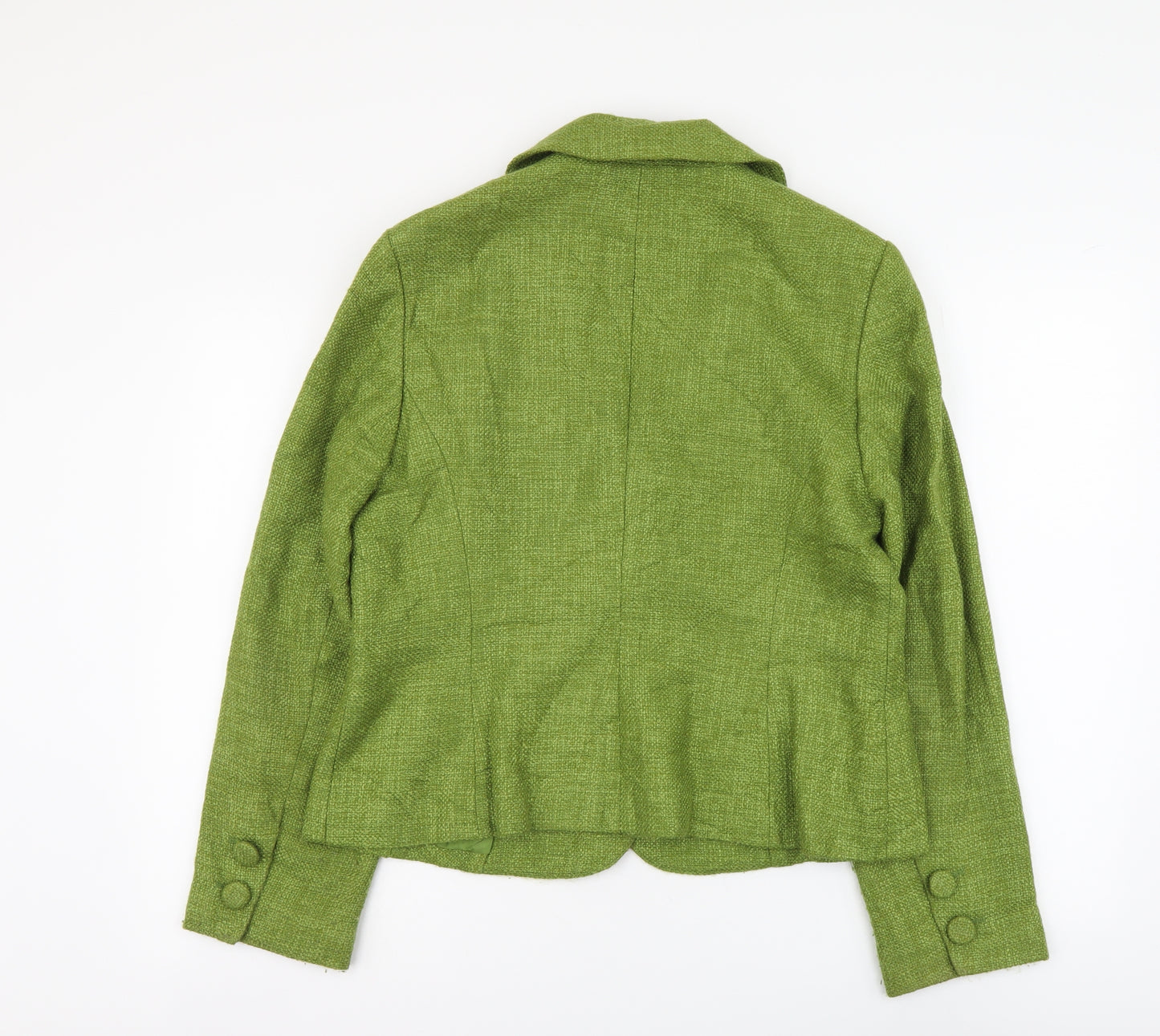 CC Womens Green Viscose Jacket Suit Jacket Size 14