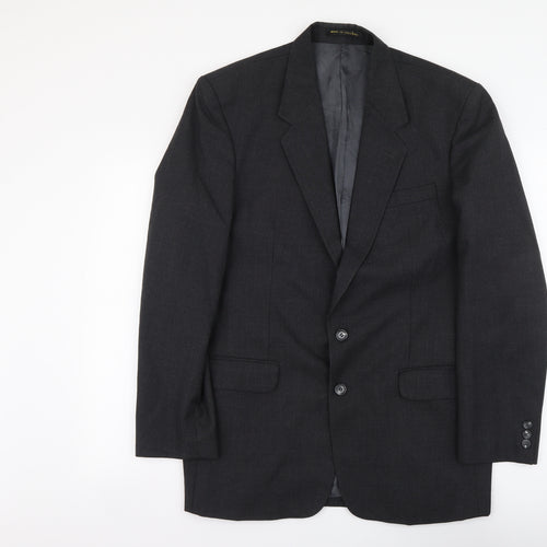 James Barry Mens Grey Polyester Jacket Suit Jacket Size L