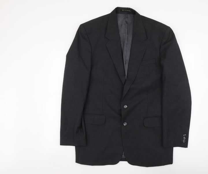 James Barry Mens Grey Polyester Jacket Suit Jacket Size L