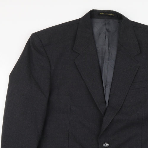 James Barry Mens Grey Polyester Jacket Suit Jacket Size L