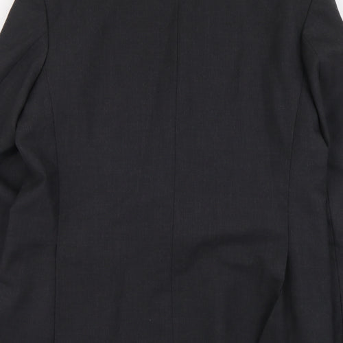 James Barry Mens Grey Polyester Jacket Suit Jacket Size L