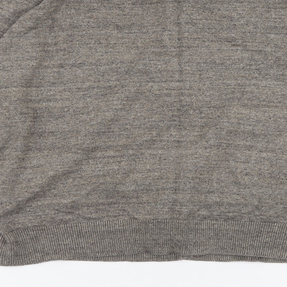 Atmosphere Womens Beige Round Neck Cotton Cardigan Jumper Size 16
