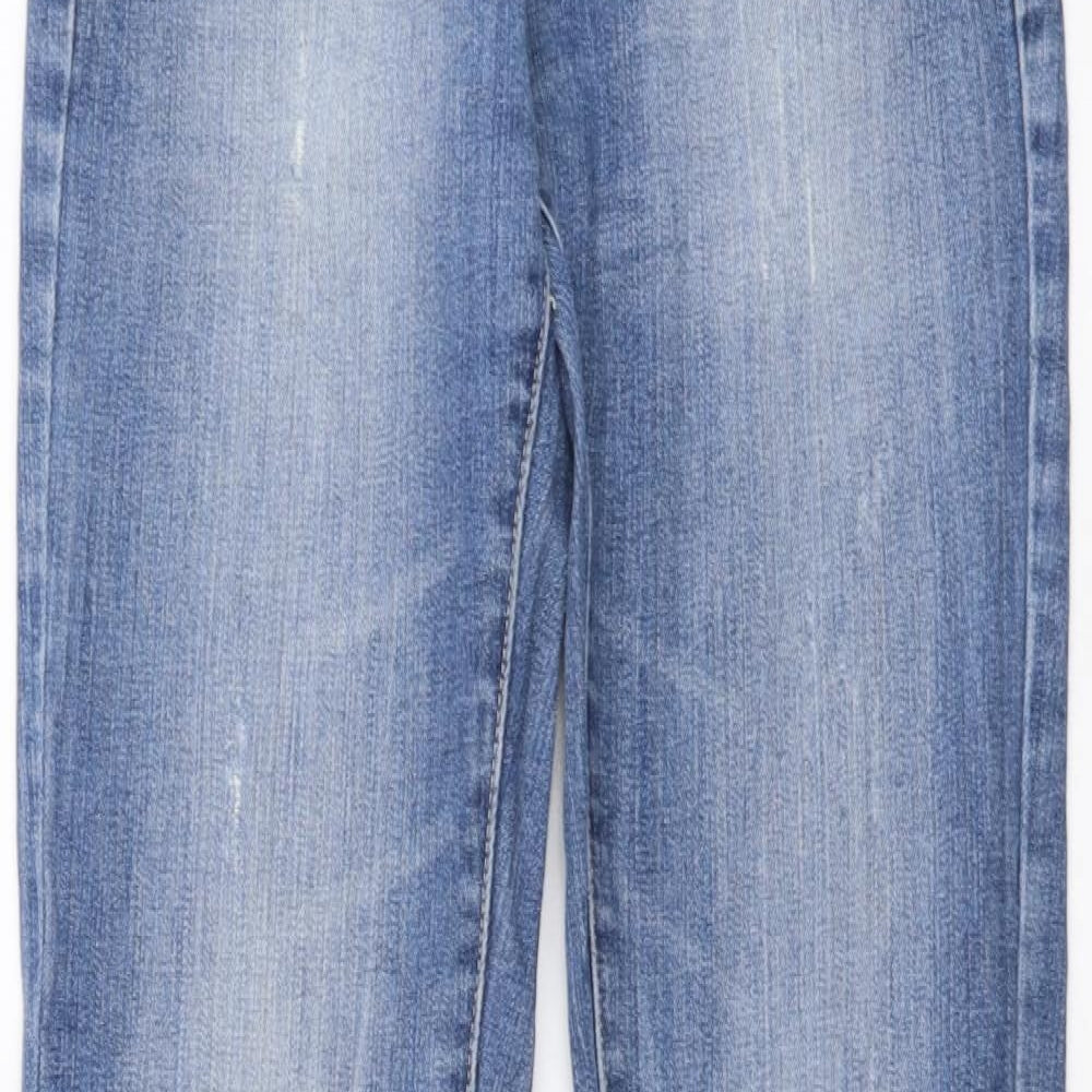 MODO Womens Blue Cotton Mom Jeans Size M L34 in Regular Button
