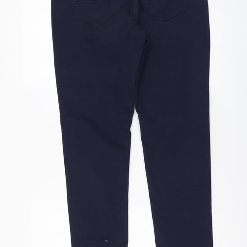 George Womens Blue Cotton Straight Jeans Size 12 L29 in Regular Button
