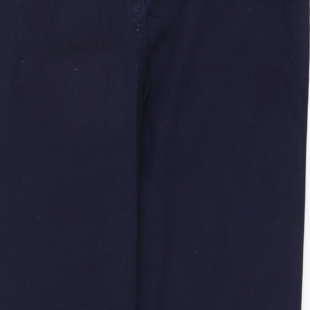 George Womens Blue Cotton Straight Jeans Size 12 L29 in Regular Button