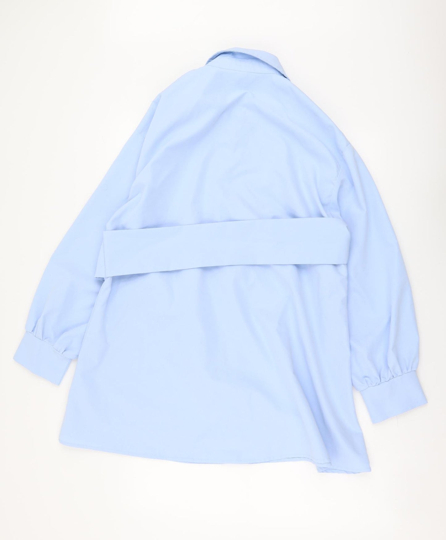 I SAW IT FIRST Womens Blue Cotton Shirt Dress Size 8 Collared Button