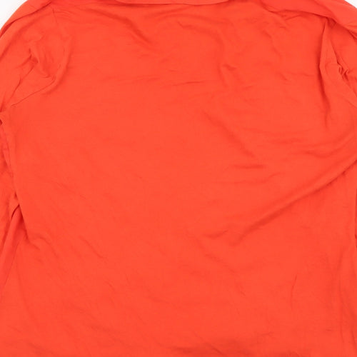 Gap Womens Red Polyester Basic Blouse Size L Collared