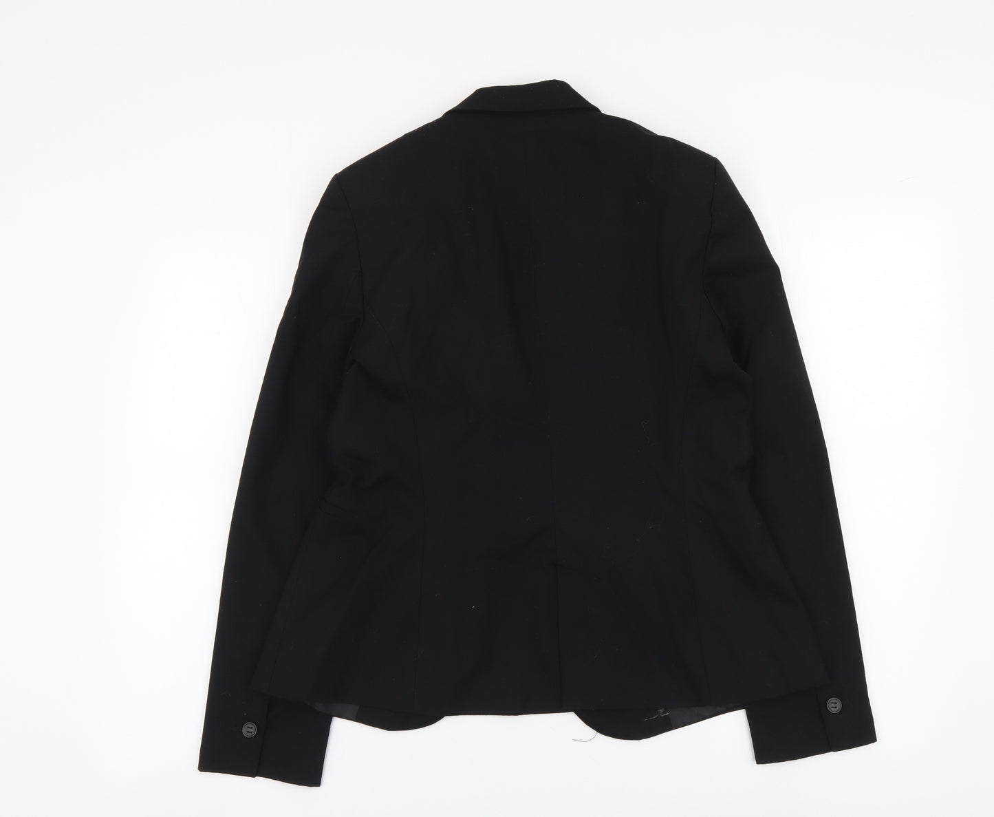 Zara Womens Black Polyester Jacket Suit Jacket Size M
