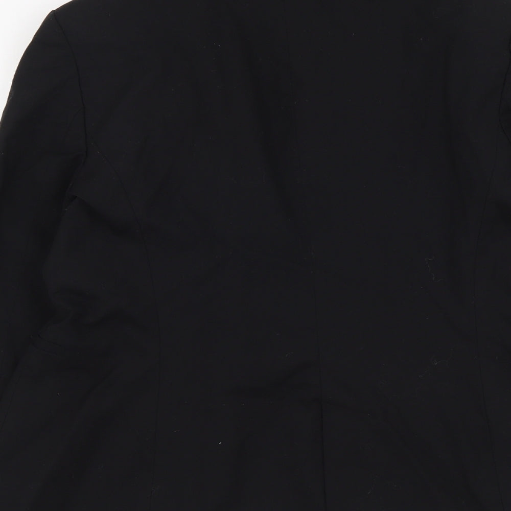 Zara Womens Black Polyester Jacket Suit Jacket Size M