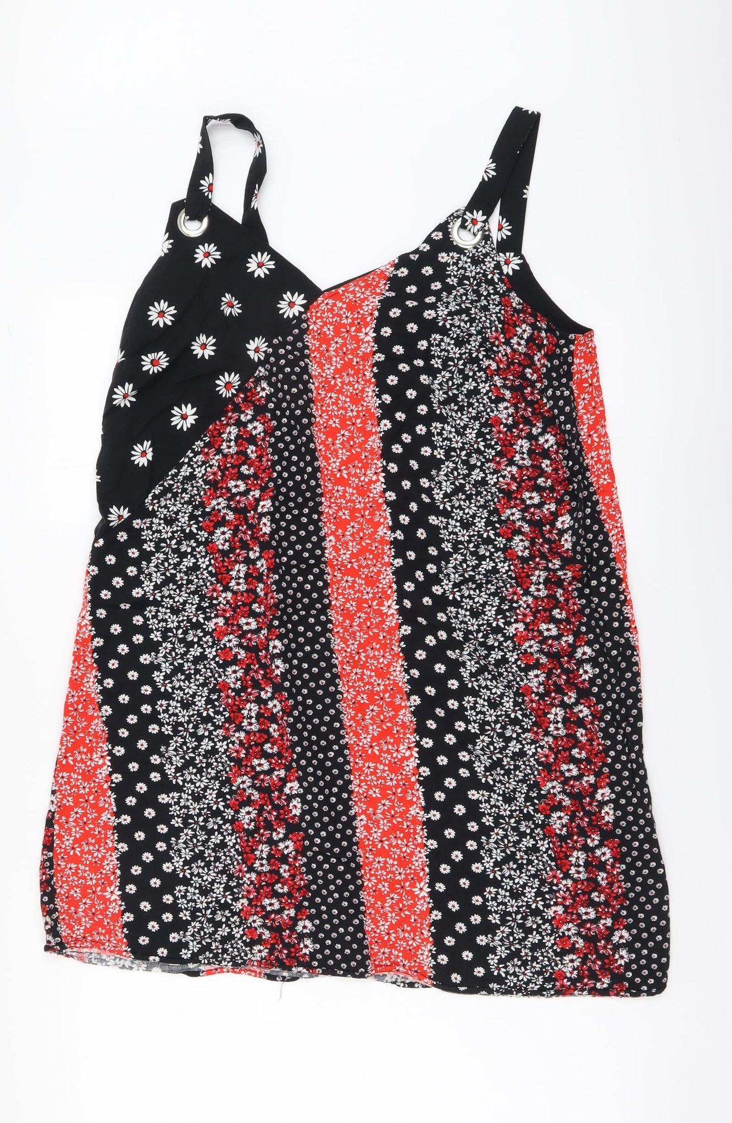 TU Womens Multicoloured Floral Viscose Tunic Tank Size 16 V-Neck