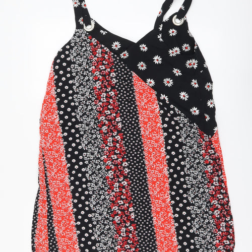 TU Womens Multicoloured Floral Viscose Tunic Tank Size 16 V-Neck