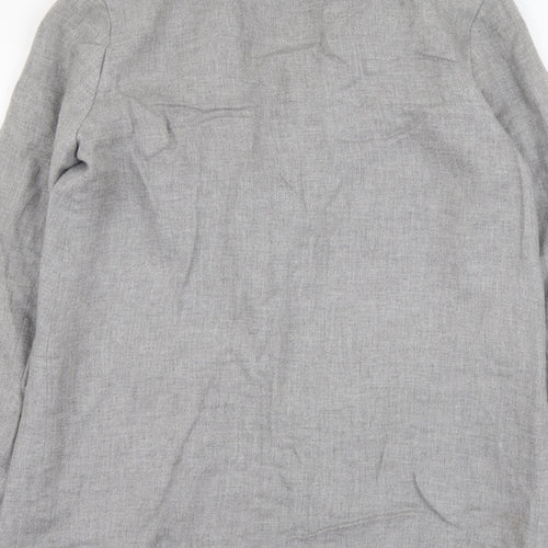 Topshop Womens Grey Acetate Jacket Suit Jacket Size 8