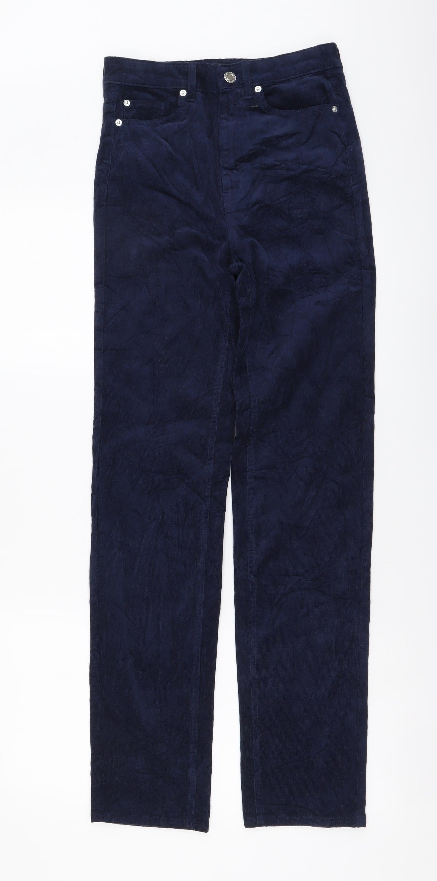 Marks and Spencer Womens Blue Cotton Skinny Jeans Size 8 L31 in Regular Button