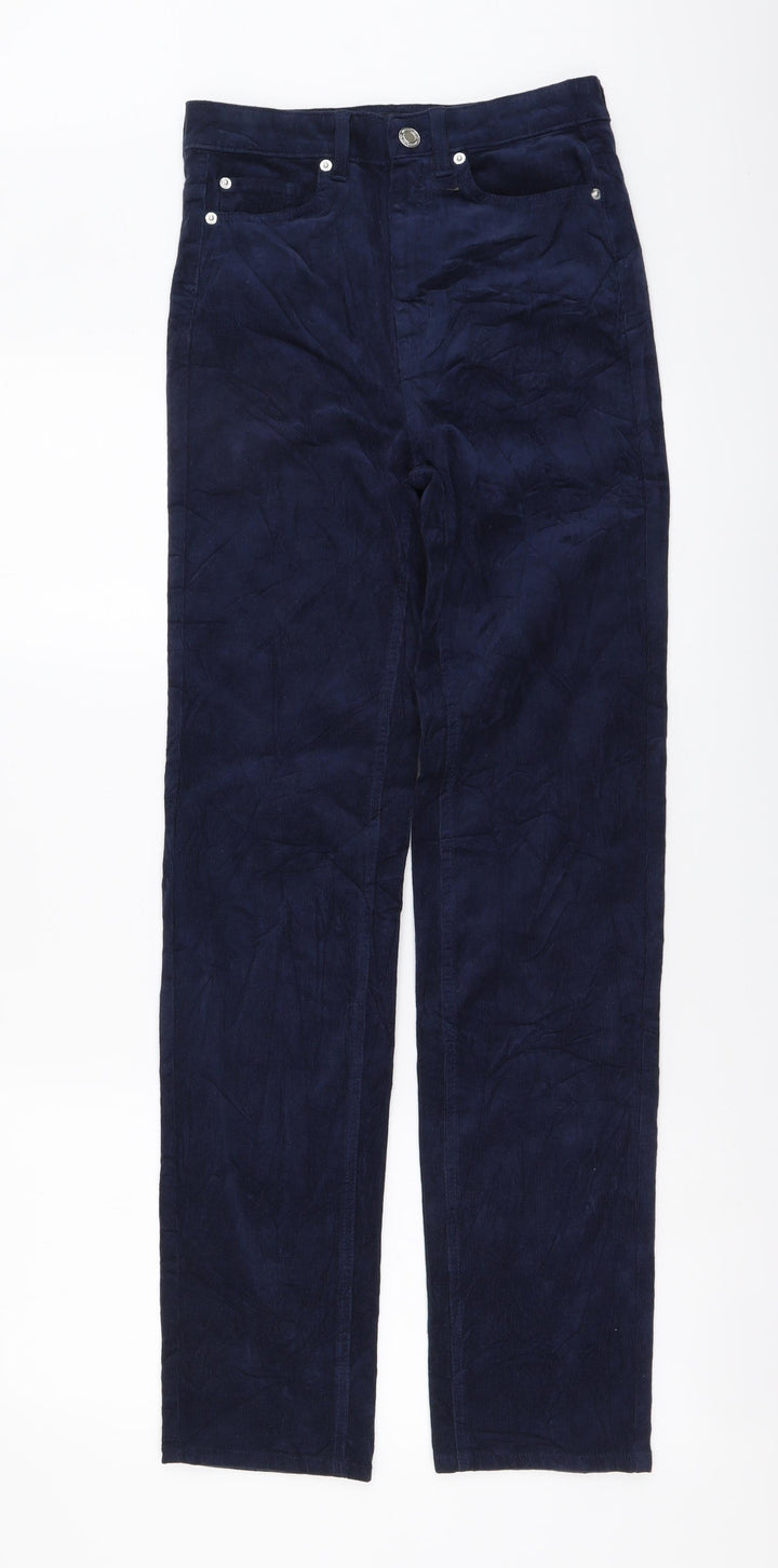 Marks and Spencer Womens Blue Cotton Skinny Jeans Size 8 L31 in Regular Button