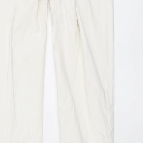 Waredenim Womens White Cotton Skinny Jeans Size 8 L29 in Regular Button