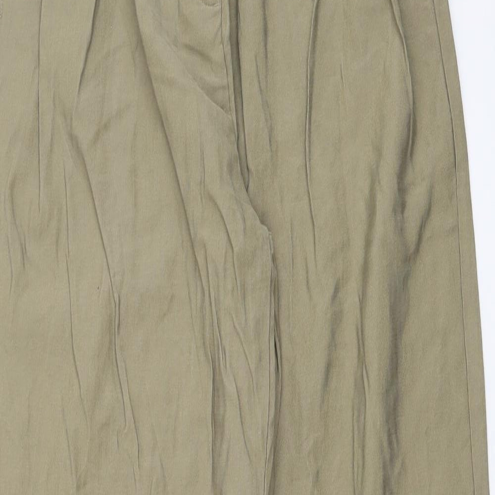 Primark Womens Green Viscose Trousers Size 10 L30 in Regular Button
