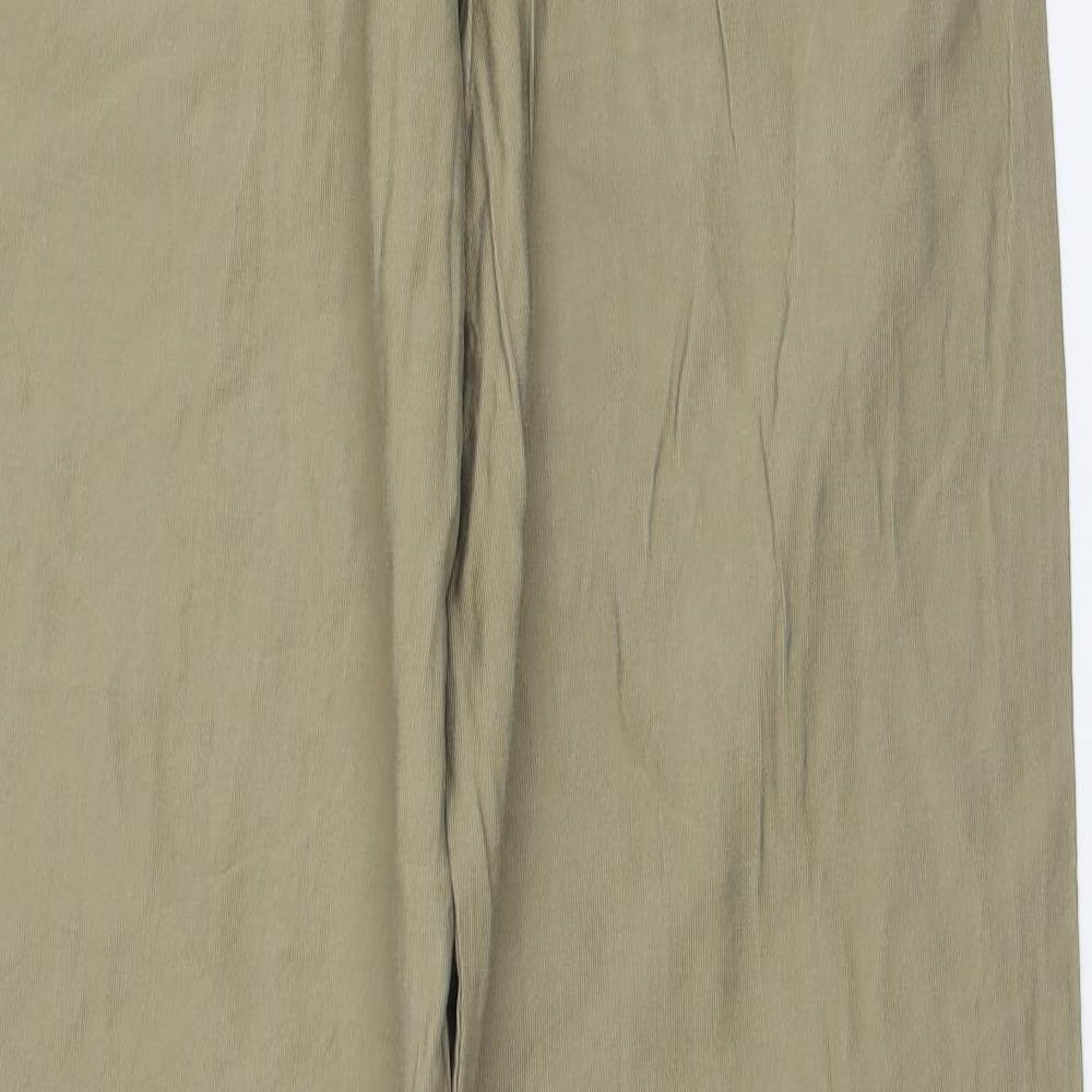 Primark Womens Green Viscose Trousers Size 10 L30 in Regular Button