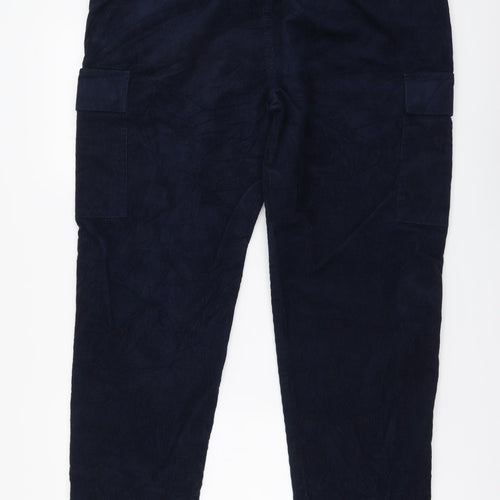 Marks and Spencer Mens Blue Cotton Straight Jeans Size 38 in L29 in Regular Button