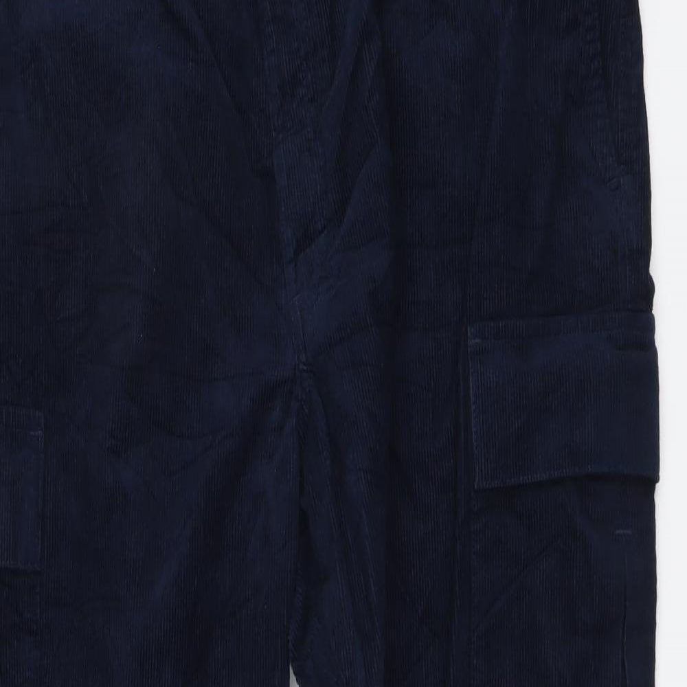 Marks and Spencer Mens Blue Cotton Straight Jeans Size 38 in L29 in Regular Button