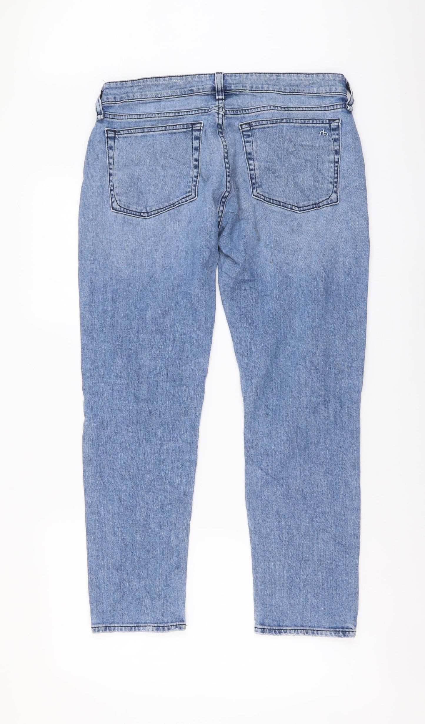 Rag & Bone Womens Blue Cotton Skinny Jeans Size 26 L27 in Regular Button