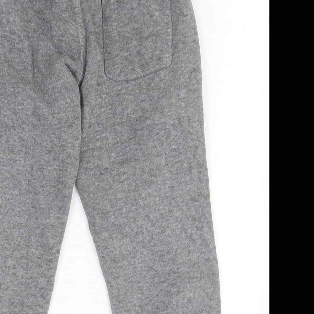 Lindex Boys Grey Cotton Jogger Trousers Size 3 Years Regular Drawstring