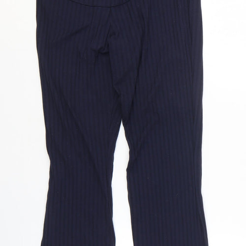H&M Womens Blue Polyester Trousers Size M L28 in Regular