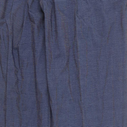 Kirkland Mens Blue Cotton Trousers Size 36 in L32 in Regular Zip