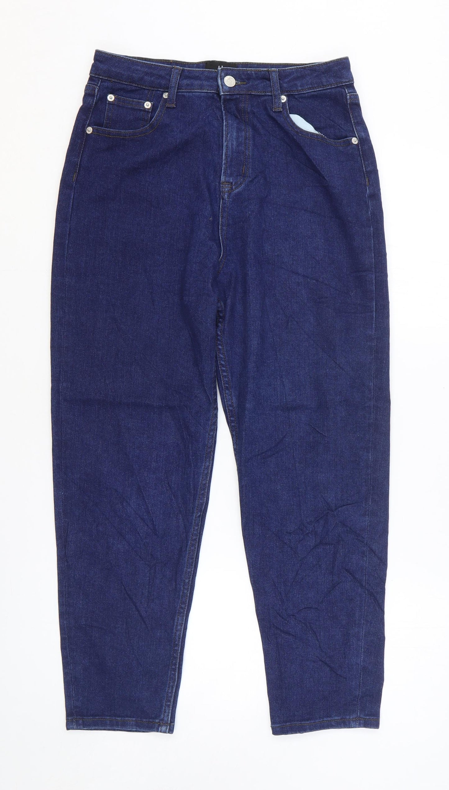 Love Leggings Womens Blue Cotton Straight Jeans Size 12 L25 in Regular Zip