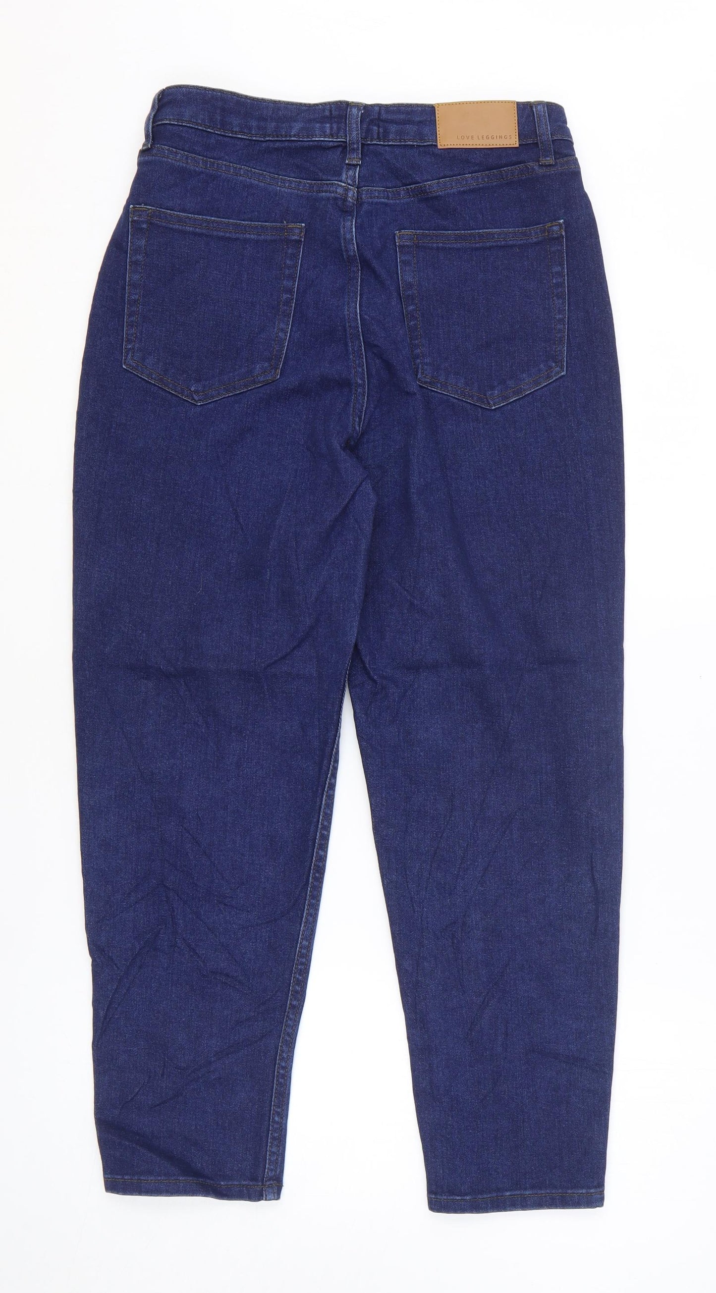 Love Leggings Womens Blue Cotton Straight Jeans Size 12 L25 in Regular Zip