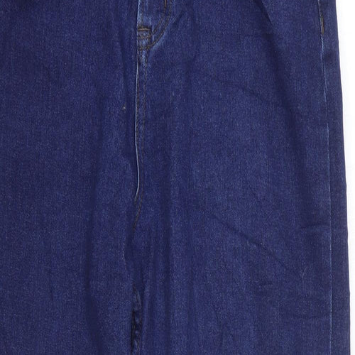 Love Leggings Womens Blue Cotton Straight Jeans Size 12 L25 in Regular Zip