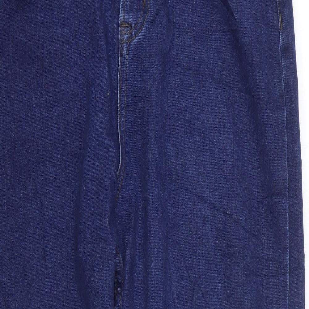 Love Leggings Womens Blue Cotton Straight Jeans Size 12 L25 in Regular Zip