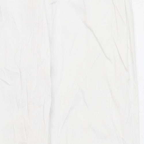 Per Una Womens White Cotton Straight Jeans Size 8 L29 in Regular Zip