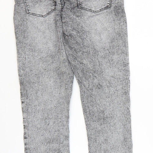 Denim & Co. Womens Grey Cotton Skinny Jeans Size 10 L27 in Regular Zip