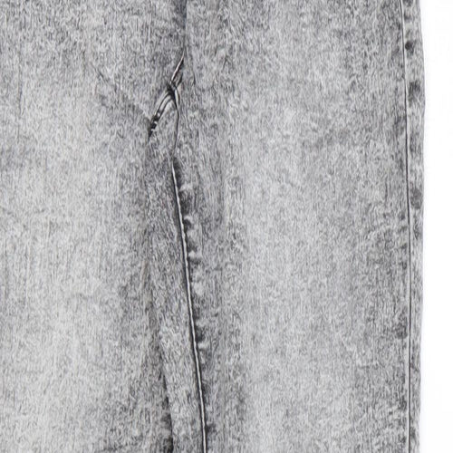 Denim & Co. Womens Grey Cotton Skinny Jeans Size 10 L27 in Regular Zip