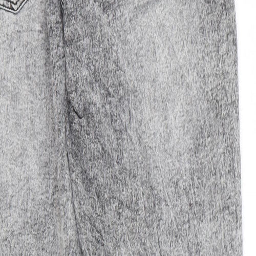 Denim & Co. Womens Grey Cotton Skinny Jeans Size 10 L27 in Regular Zip