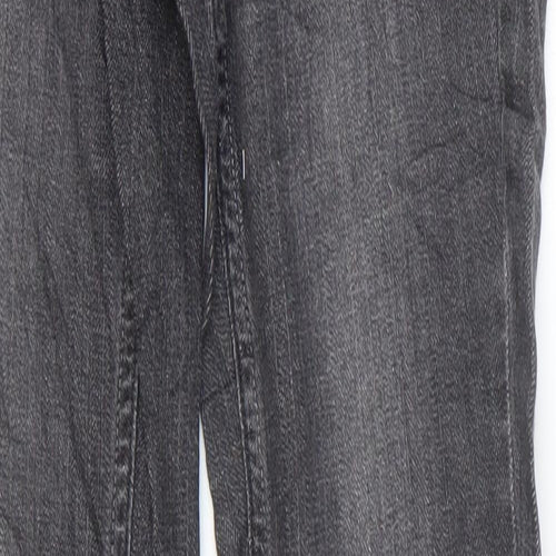 NEXT Womens Grey Cotton Skinny Jeans Size 6 L26 in Regular Zip