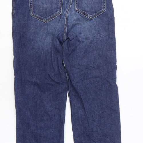 Marks and Spencer Womens Blue Cotton Skinny Jeans Size 8 L24 in Regular Zip