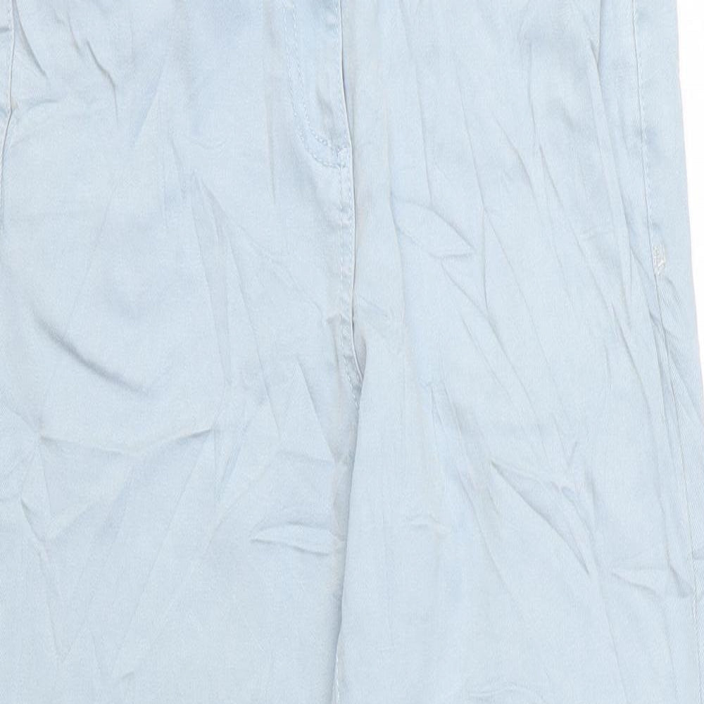 NEXT Womens Blue Cotton Cropped Jeans Size 8 L24 in Regular Zip