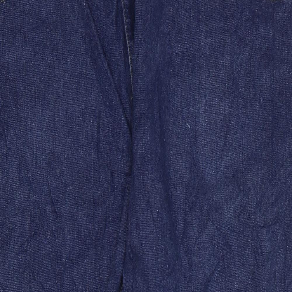 Forge Mens Blue Cotton Straight Jeans Size 50 in L26 in Regular Zip