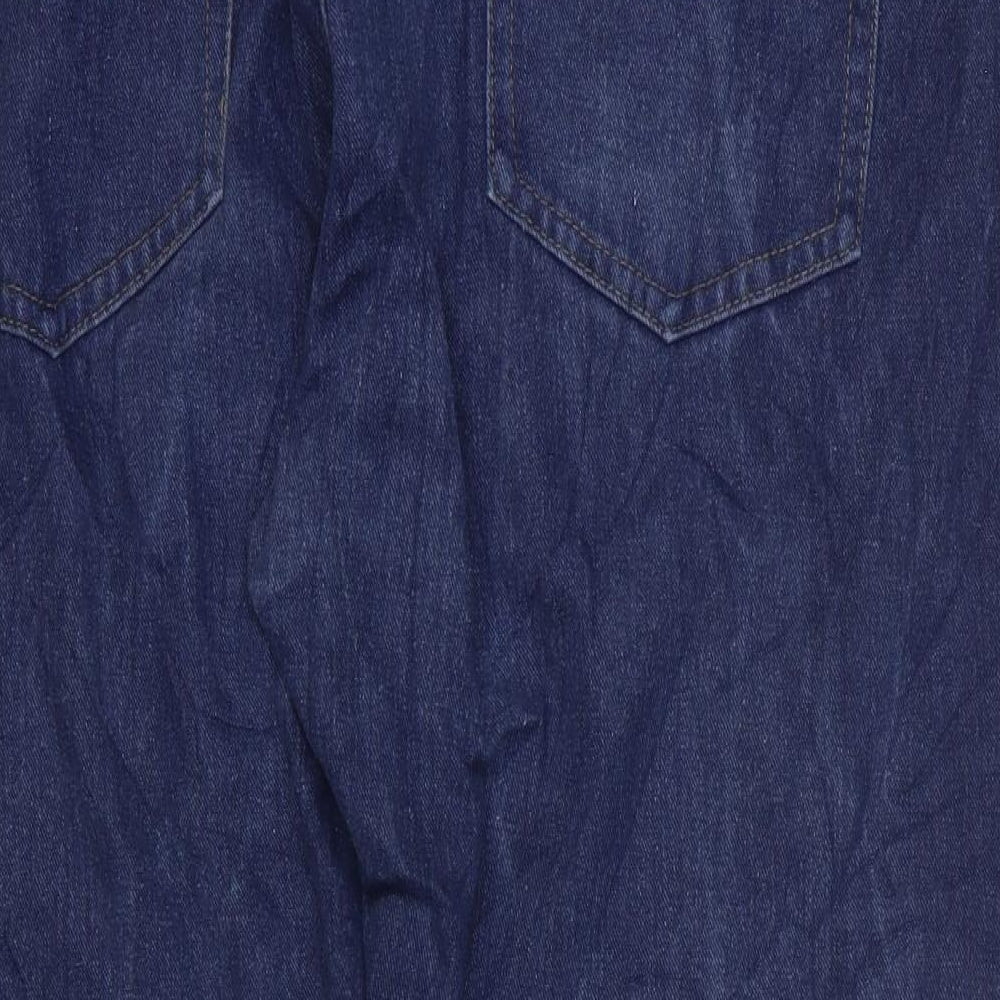 Forge Mens Blue Cotton Straight Jeans Size 50 in L26 in Regular Zip